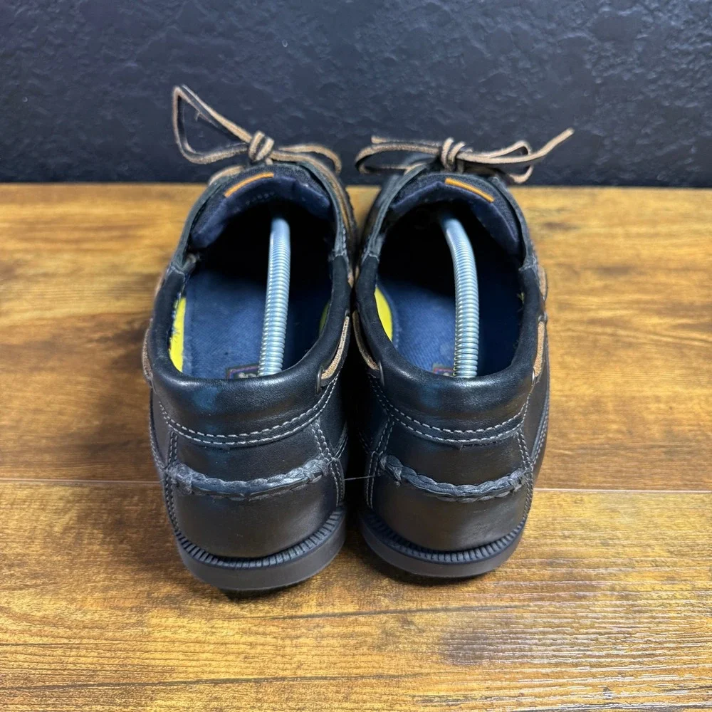 Timberland Classic 2-Eye 70527 Black Leather Boat Shoes Mens 11.5M